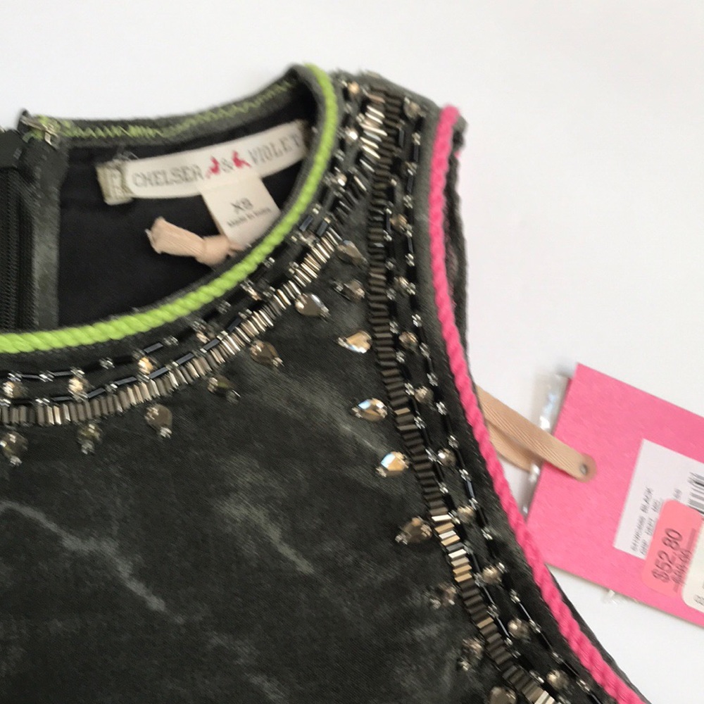 NWT Chelsea & Violet Tie Dye Embellished Top - Picture 4 of 6